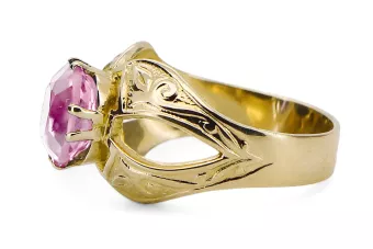 14 Karat Gelbgold Amethyst Ring Vintage Schmuck vrc135y